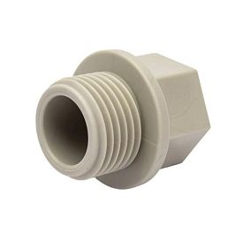 Заглушка резьбовая 20х1/2 PPRС (СЕРАЯ) "Политэк"